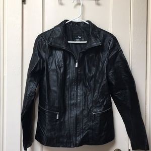 Black leather jacket